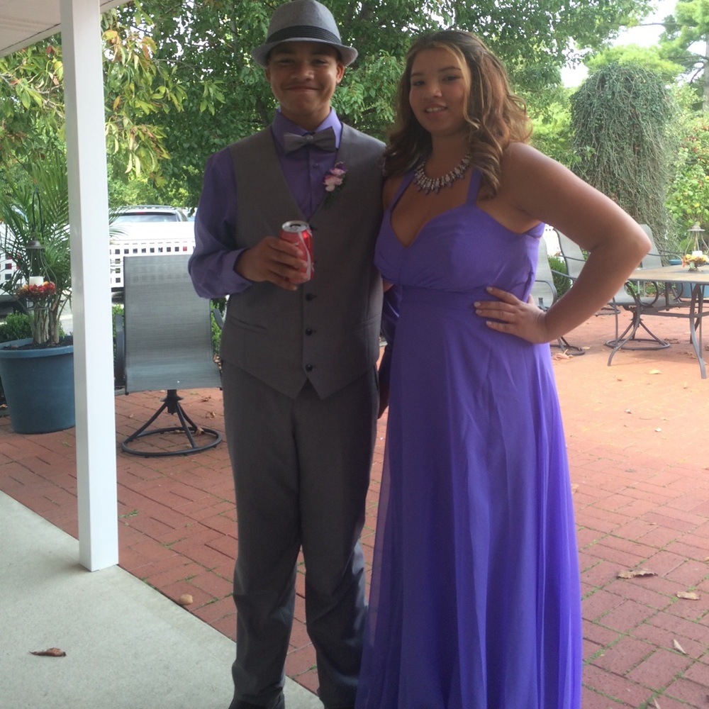 Purple brides maid dress